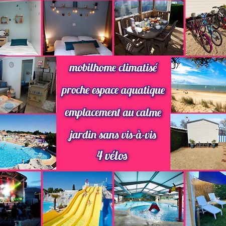 Mobilhome 2Ch Climatise-Terrasse Fermee-4 Velos-Camping 4 Etoiles Les Charmettes 레 마트 외부 사진