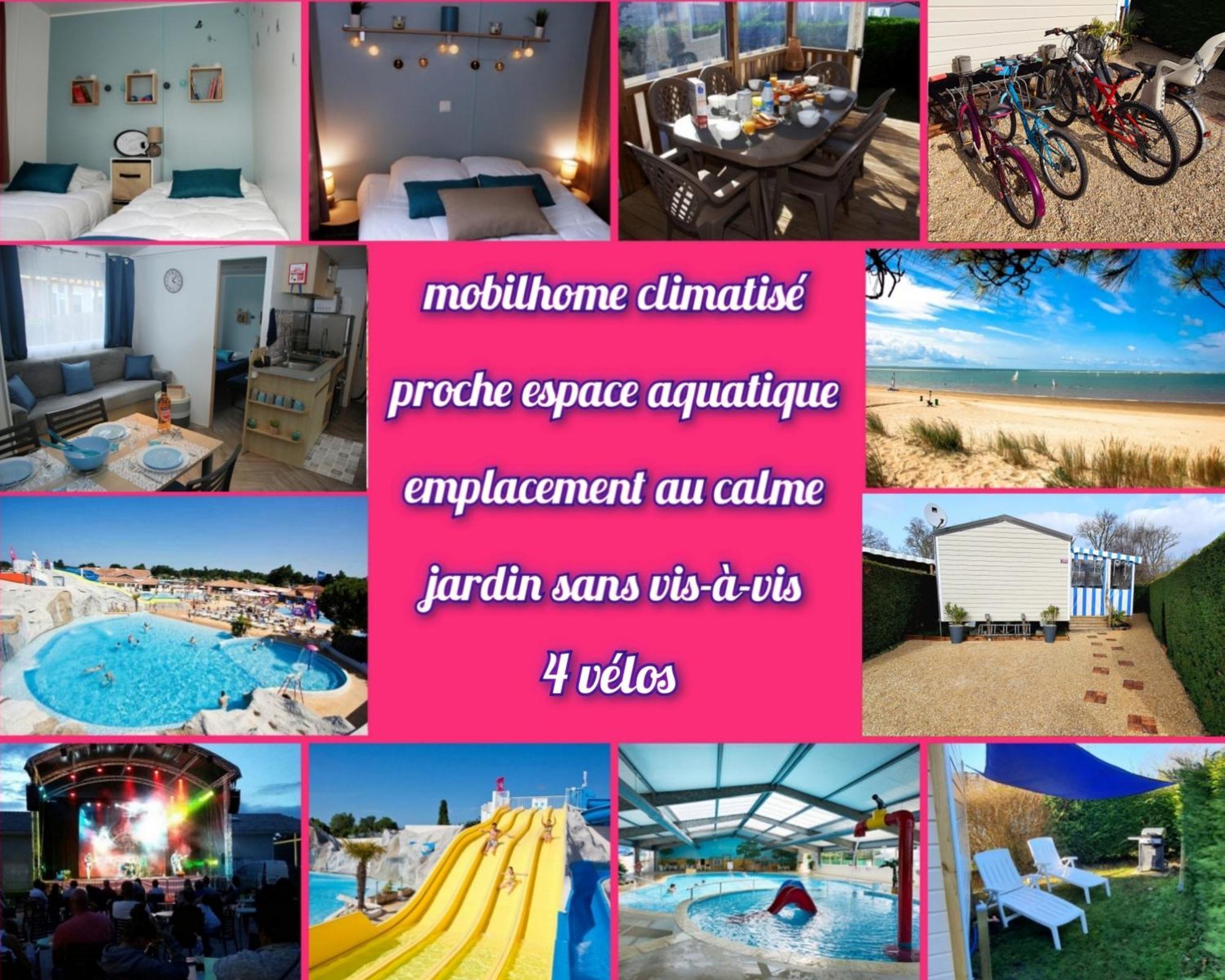 Mobilhome 2Ch Climatise-Terrasse Fermee-4 Velos-Camping 4 Etoiles Les Charmettes 레 마트 외부 사진