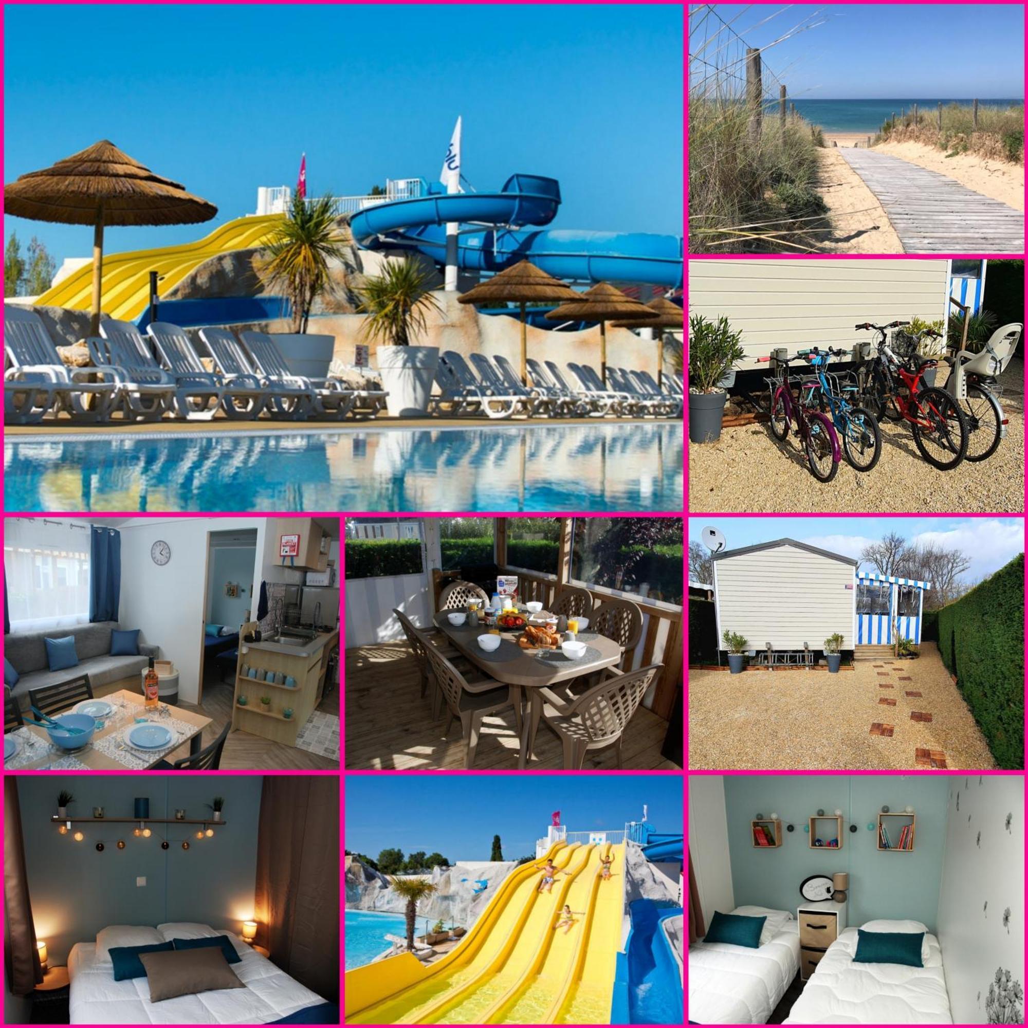 Mobilhome 2Ch Climatise-Terrasse Fermee-4 Velos-Camping 4 Etoiles Les Charmettes 레 마트 외부 사진